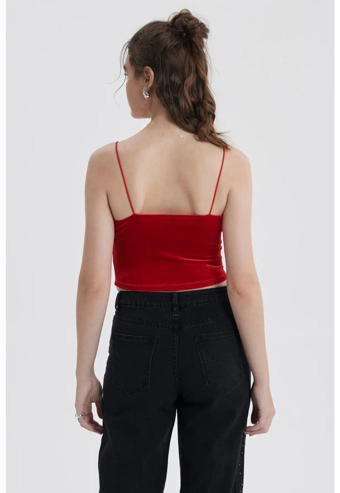 Peto Mujer Velvet Rojo Oscuro-2