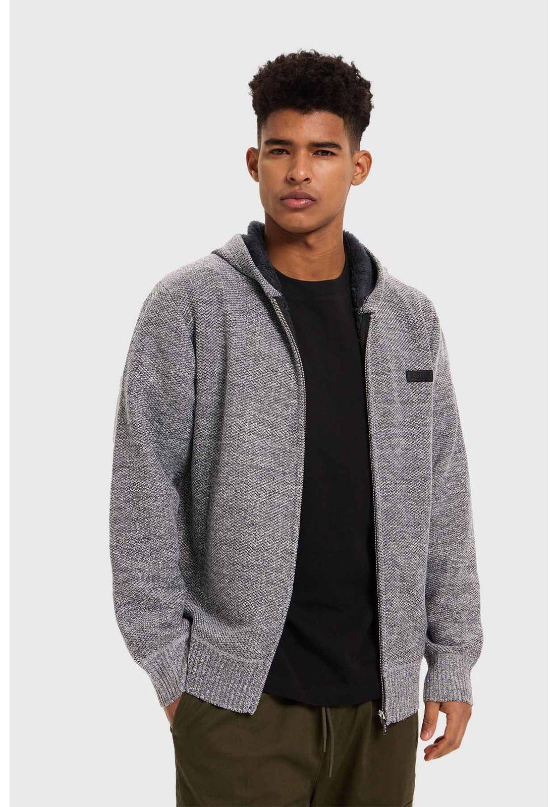 Sweater Hombre Hoodie Gris - ll-1