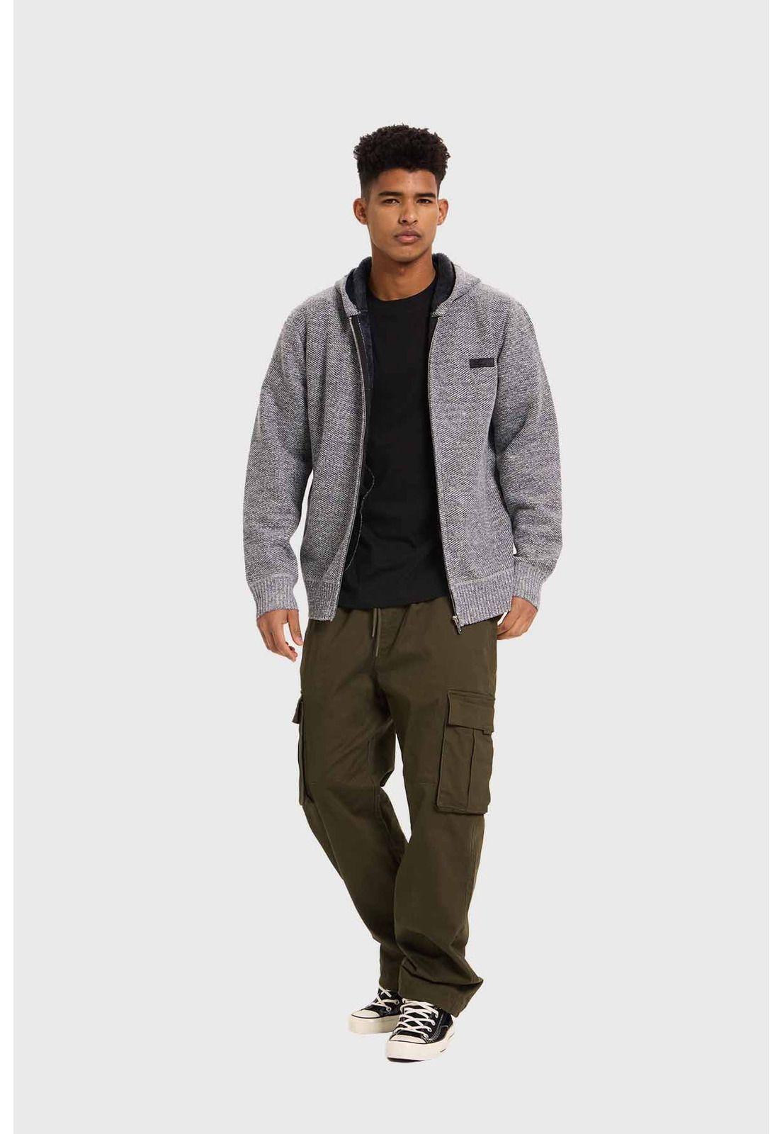 Sweater Hombre Hoodie Gris - ll-3