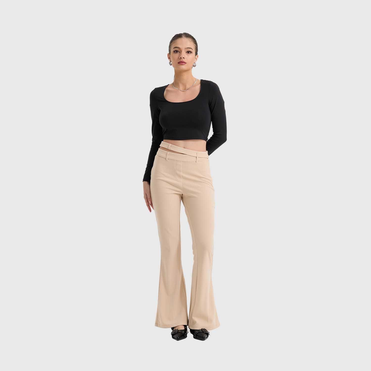 Polera Mujer Escote Cuadrado Negro II Fashion's Park-3