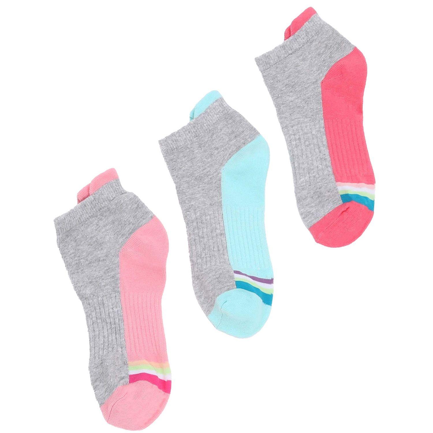 Calceta Mujer Tripack Deportiva Rosa-0