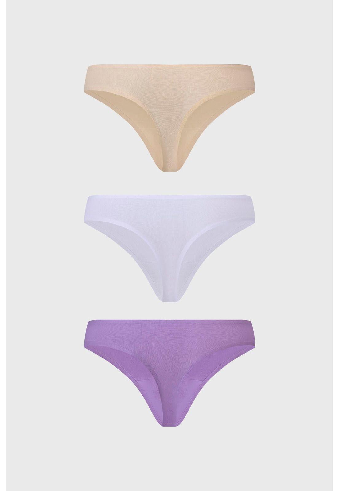 Calzón Mujer Tripack Colaless Lila-1
