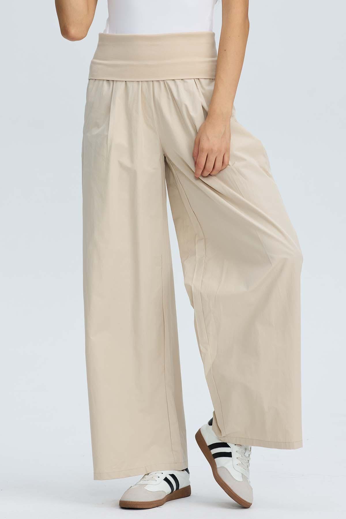Pantalón Mujer Pretina Beige-0