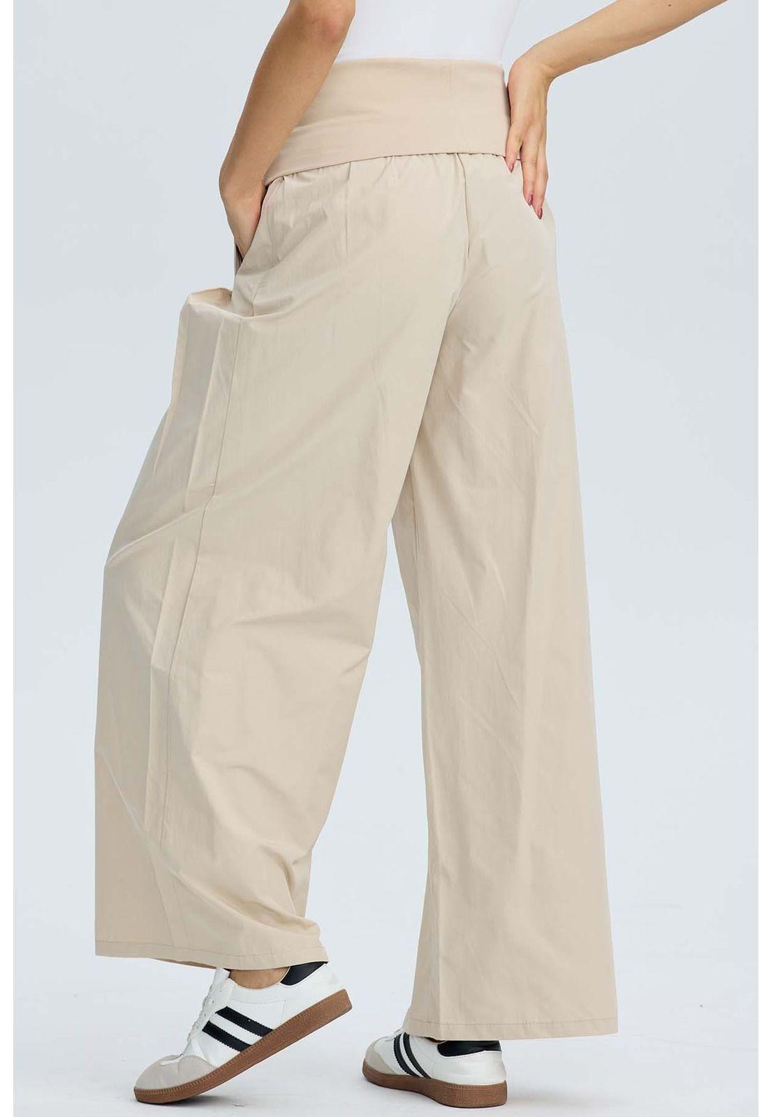 Pantalón Mujer Pretina Beige-3