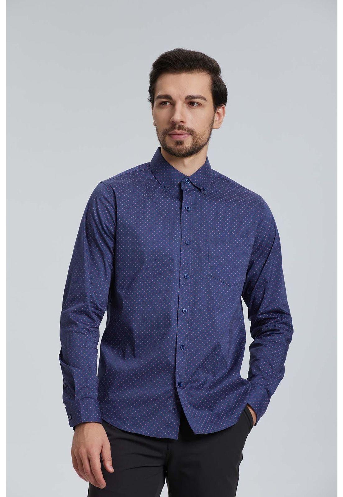 Camisa Hombre Print Azul-0