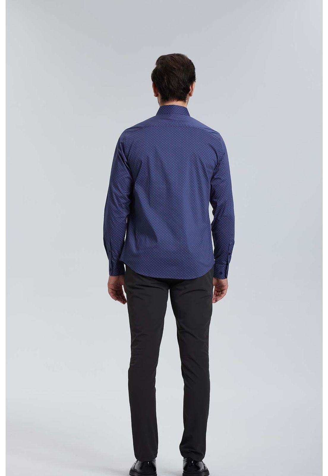 Camisa Hombre Print Azul-2