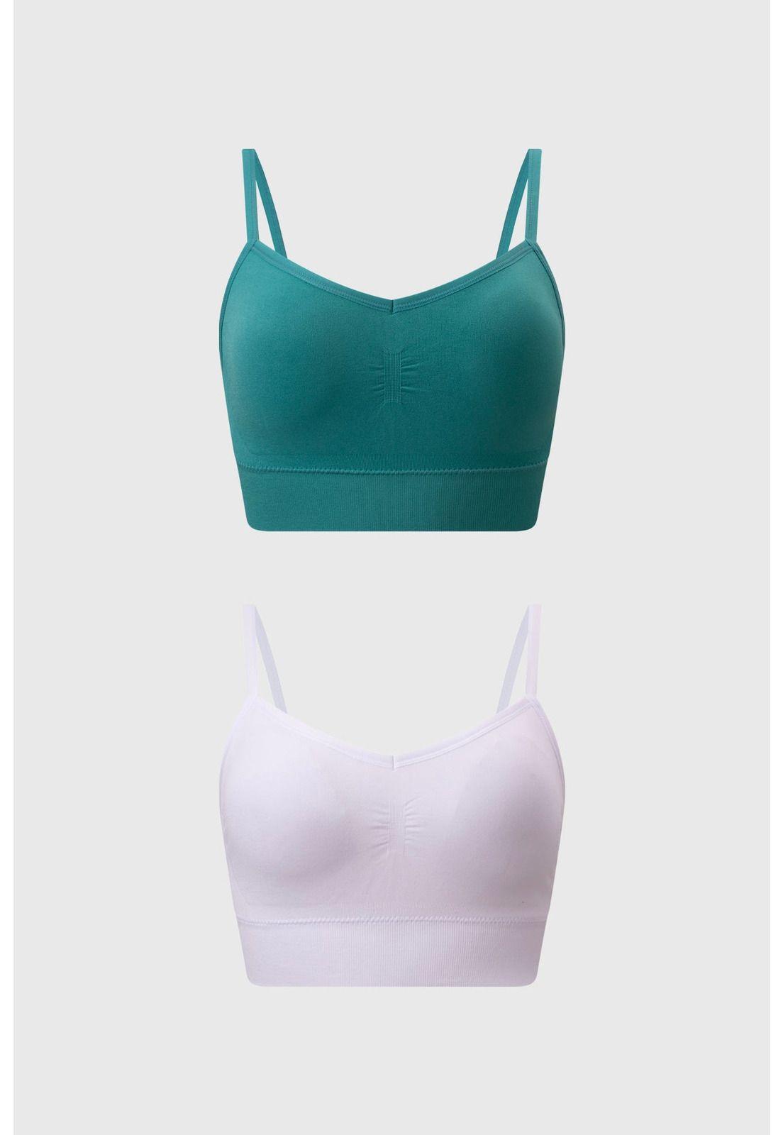 Sostén Mujer Bipack Peto Liso Aqua- ll-0