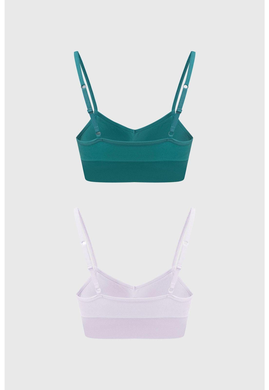 Sostén Mujer Bipack Peto Liso Aqua- ll-1