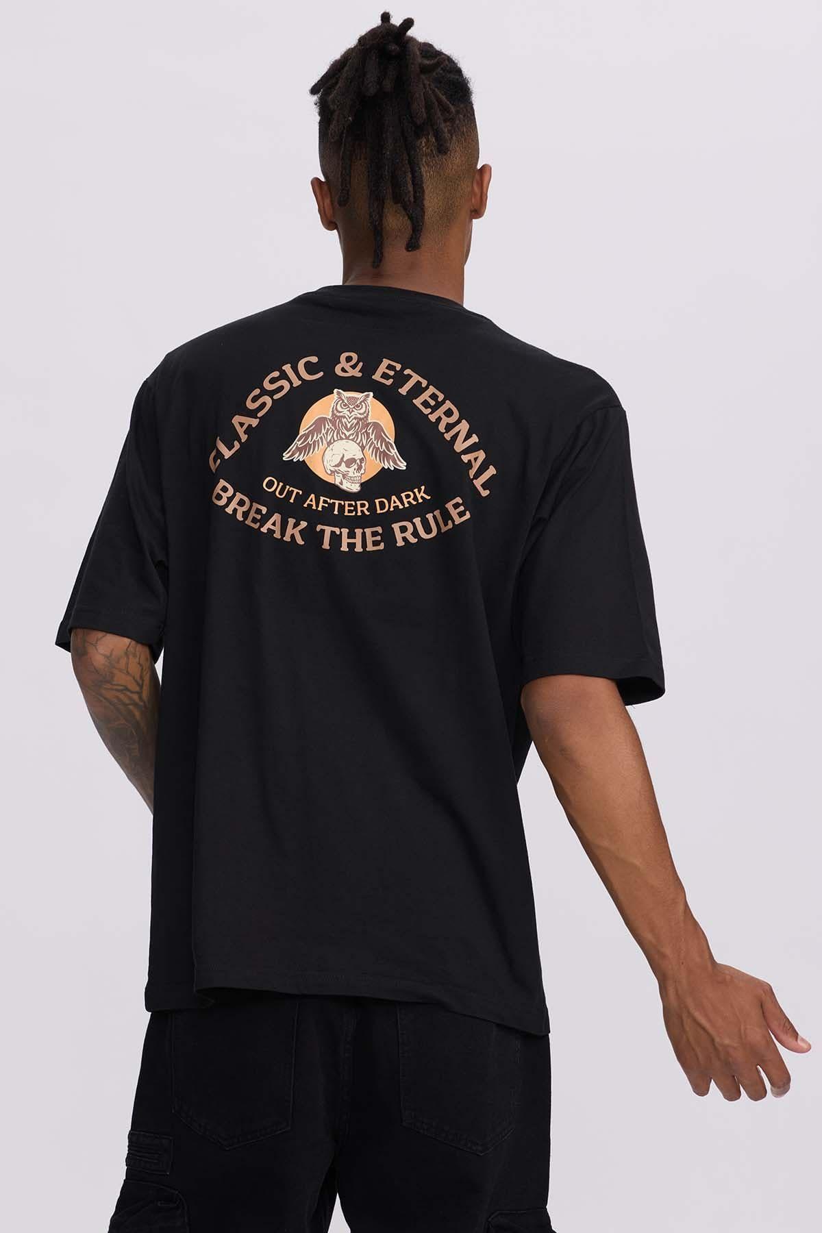 Polera Hombre Doble Print Wester Negro-2