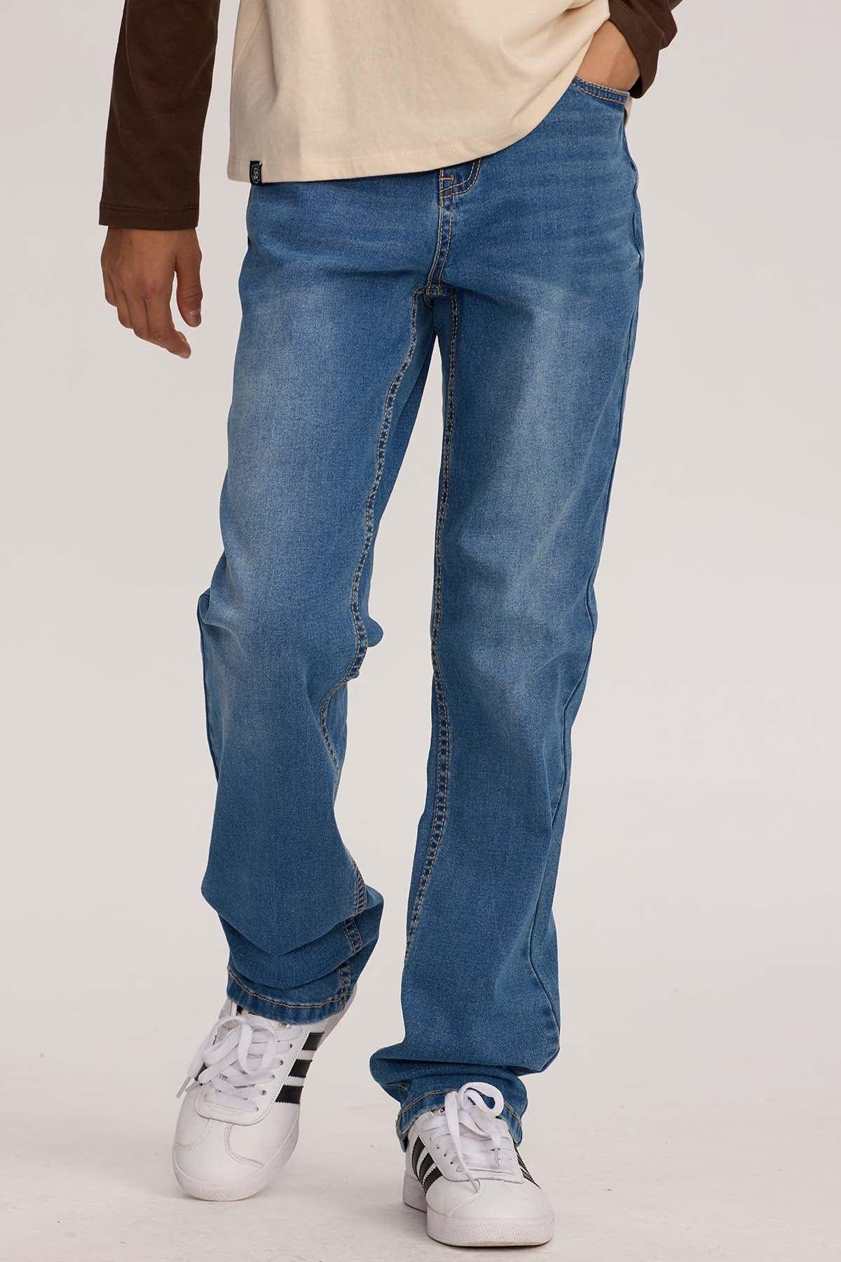 Jeans Niño Básico Azul-0