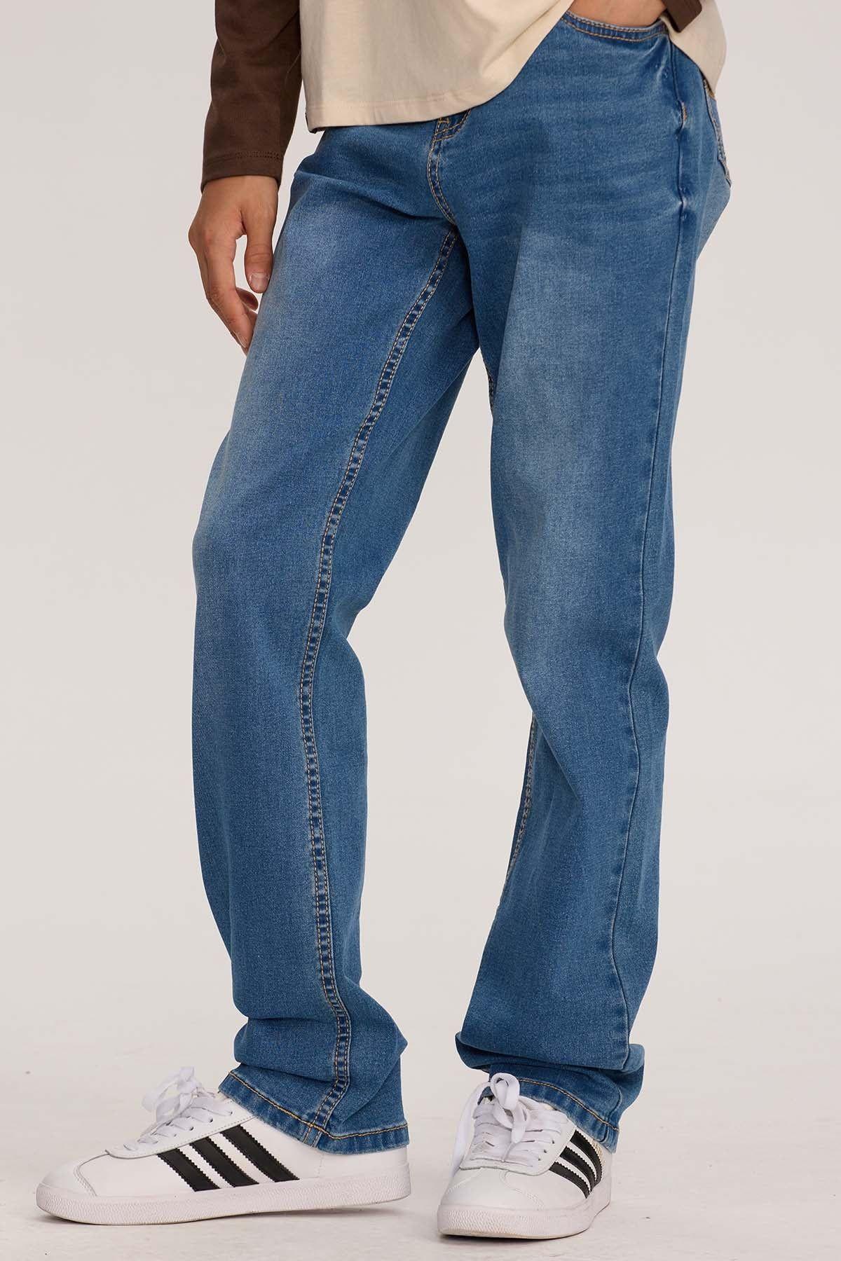Jeans Niño Básico Azul-1