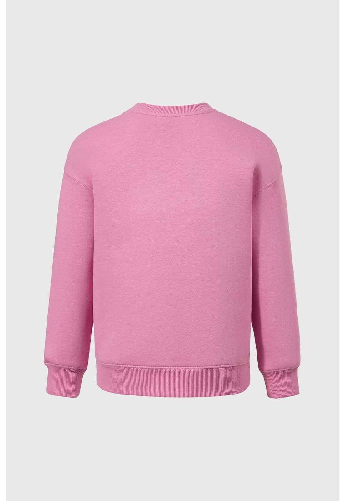 Polerón Niña Básico Rosado-1