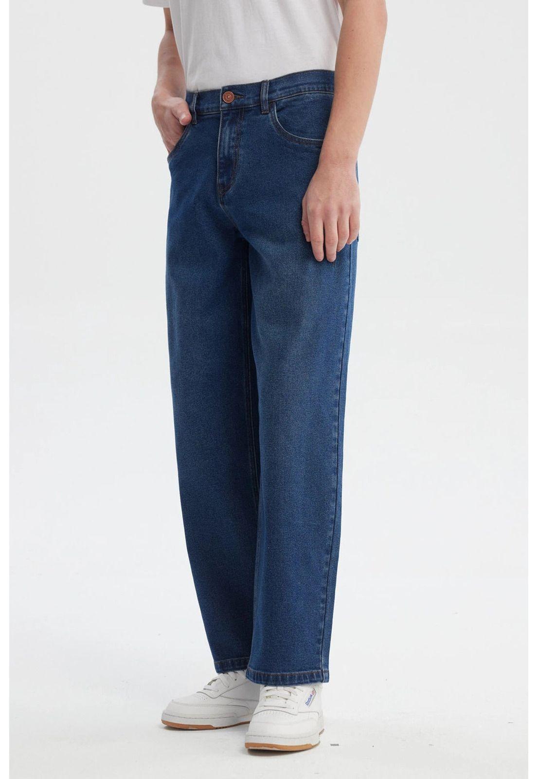 Jeans Hombre Baggy Azul Retro - ll-1