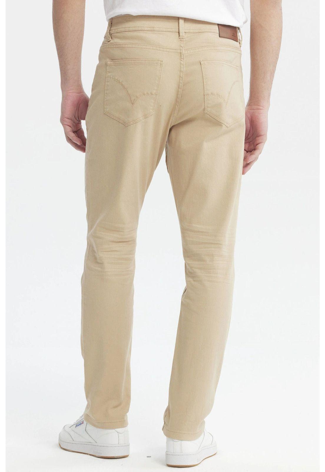 Jeans Hombre Slim Color Beige - ll-2