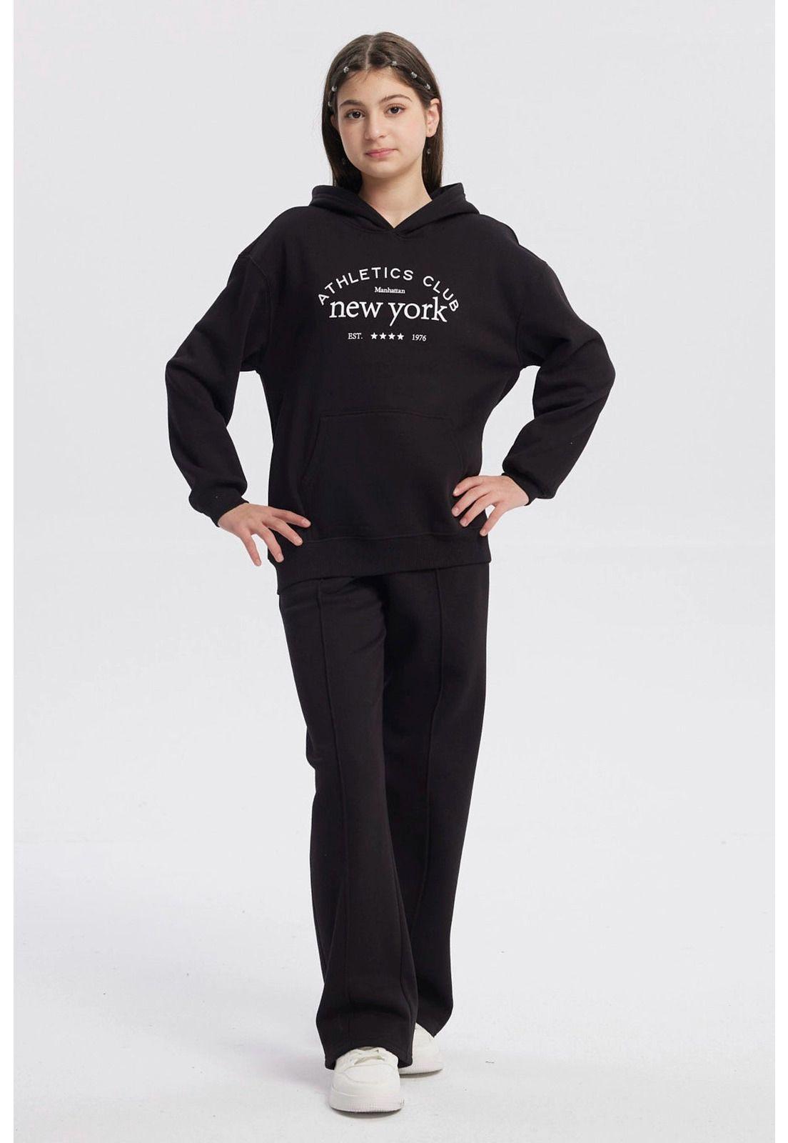 Polerón Niña Con Gorro Negro-3