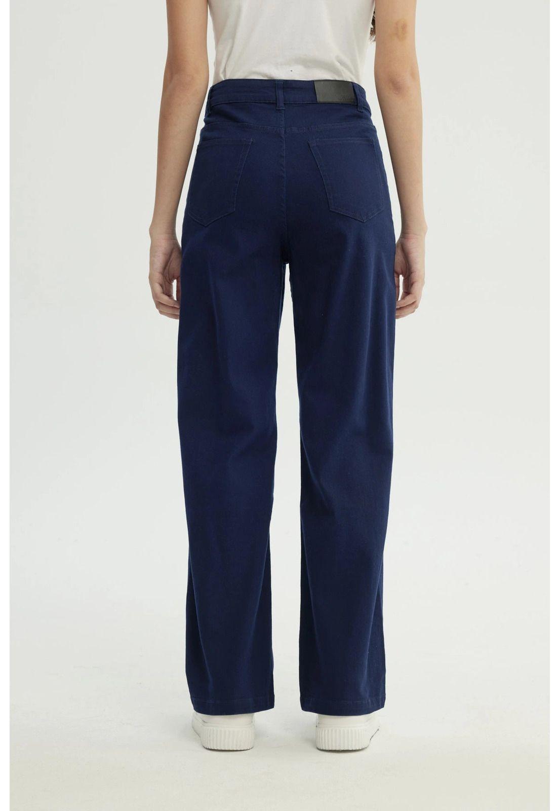 Jeans Mujer Calce Recto Azul Oscuro - Xl-2