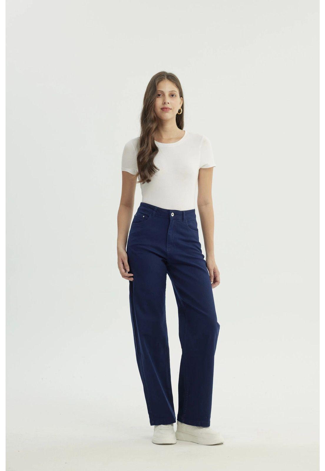 Jeans Mujer Calce Recto Azul Oscuro - Xl-3