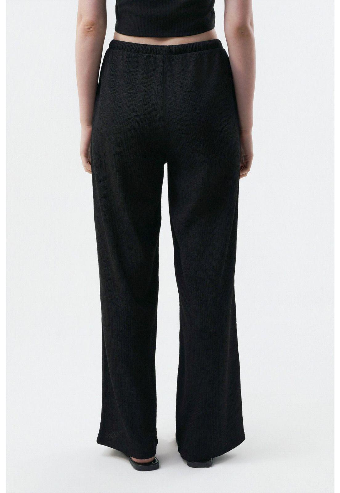 Pantalón Mujer Wide Leg Negro - XXll-2