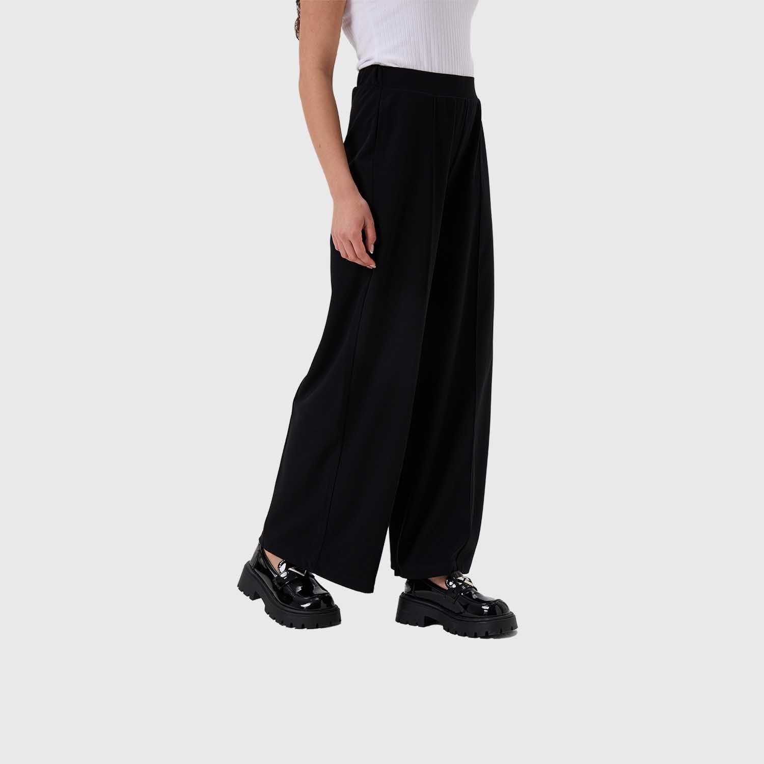 Pantalón Mujer Con Lazo Cintura Negro Fashion's Park-1
