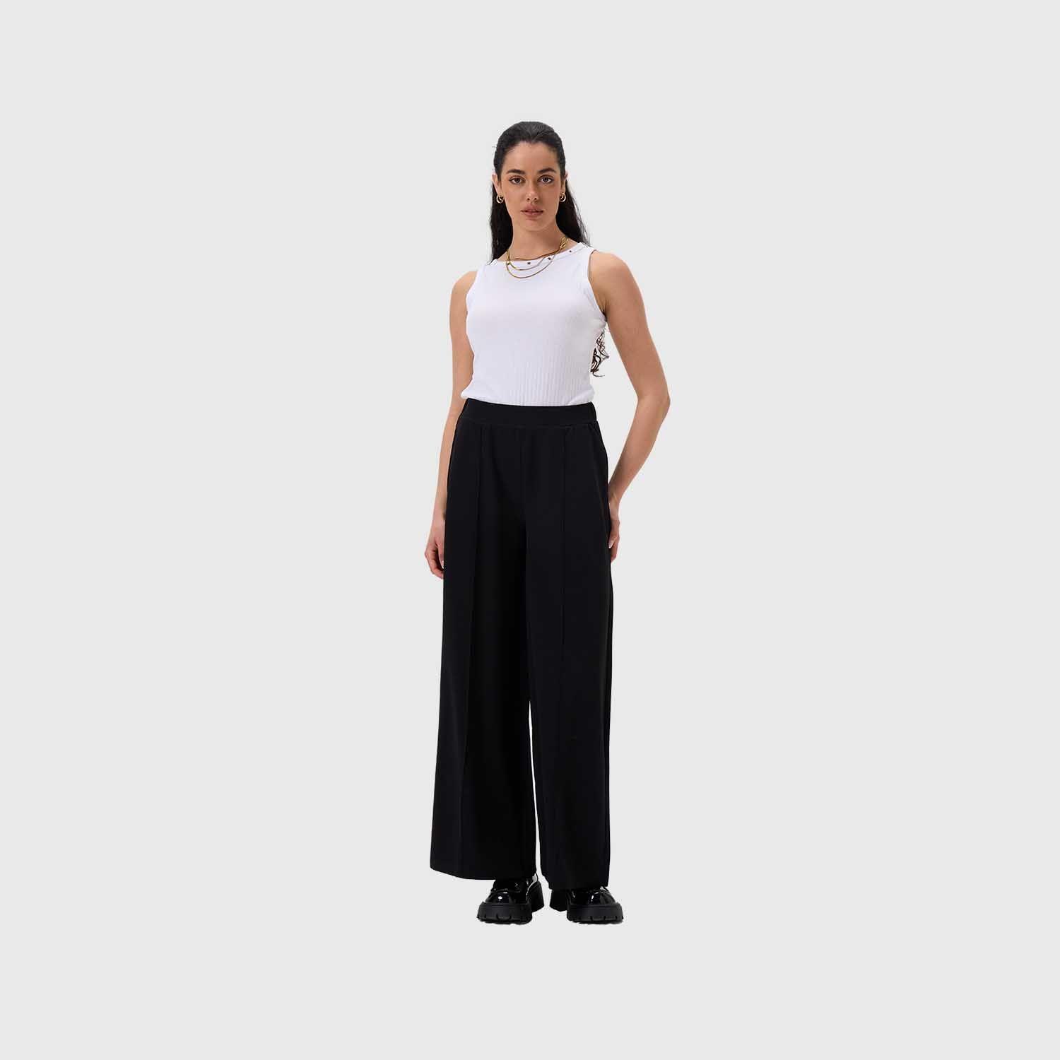 Pantalón Mujer Con Lazo Cintura Negro Fashion's Park-3