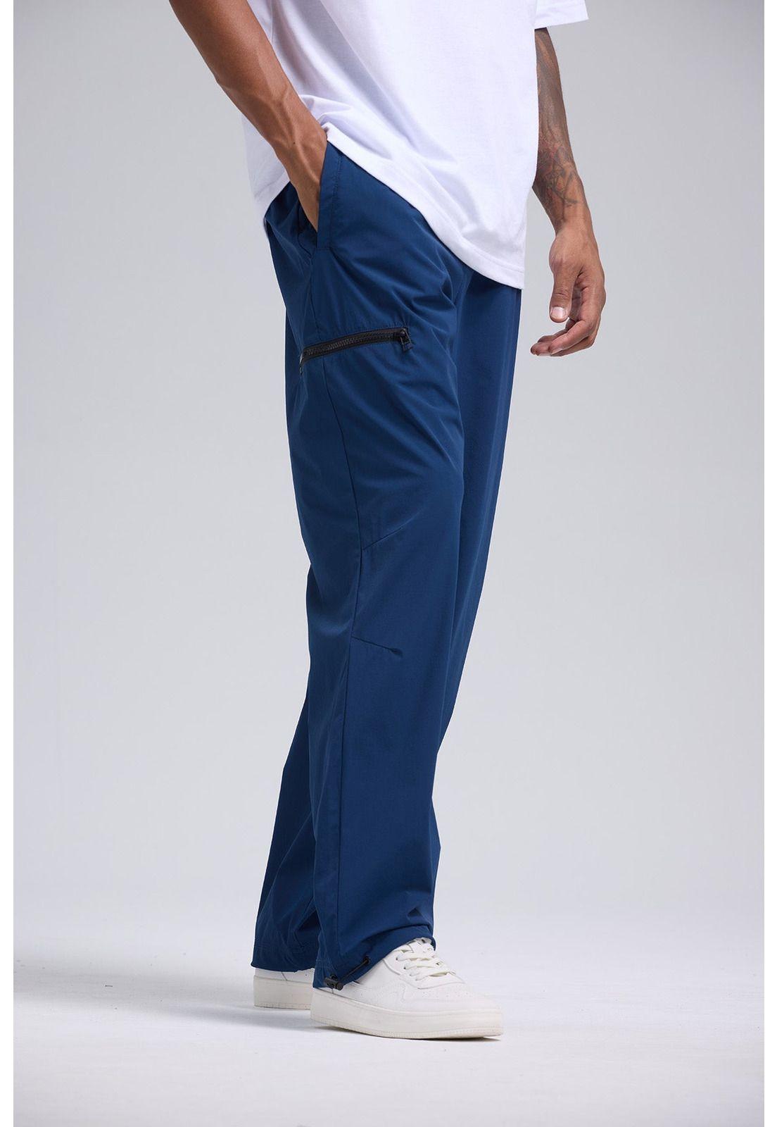Pantalón Buzo Hombre Aplicación Azul-1