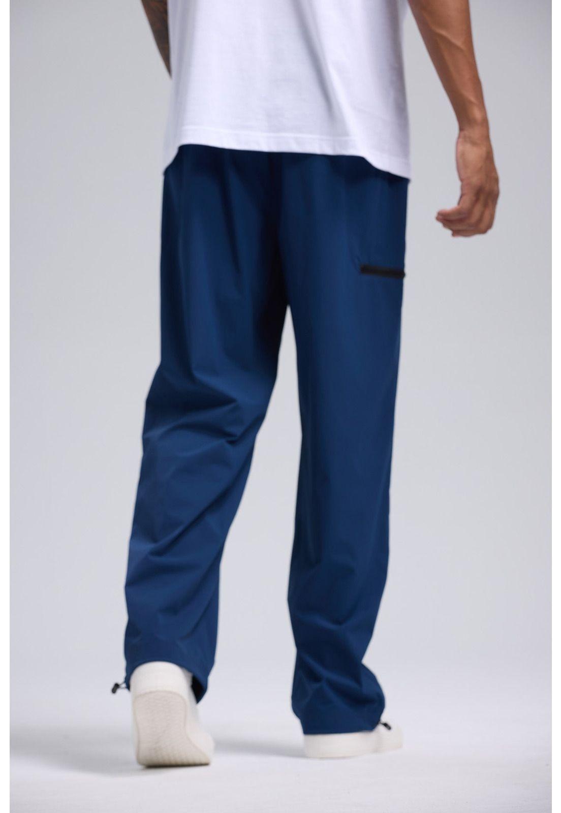 Pantalón Buzo Hombre Aplicación Azul-2
