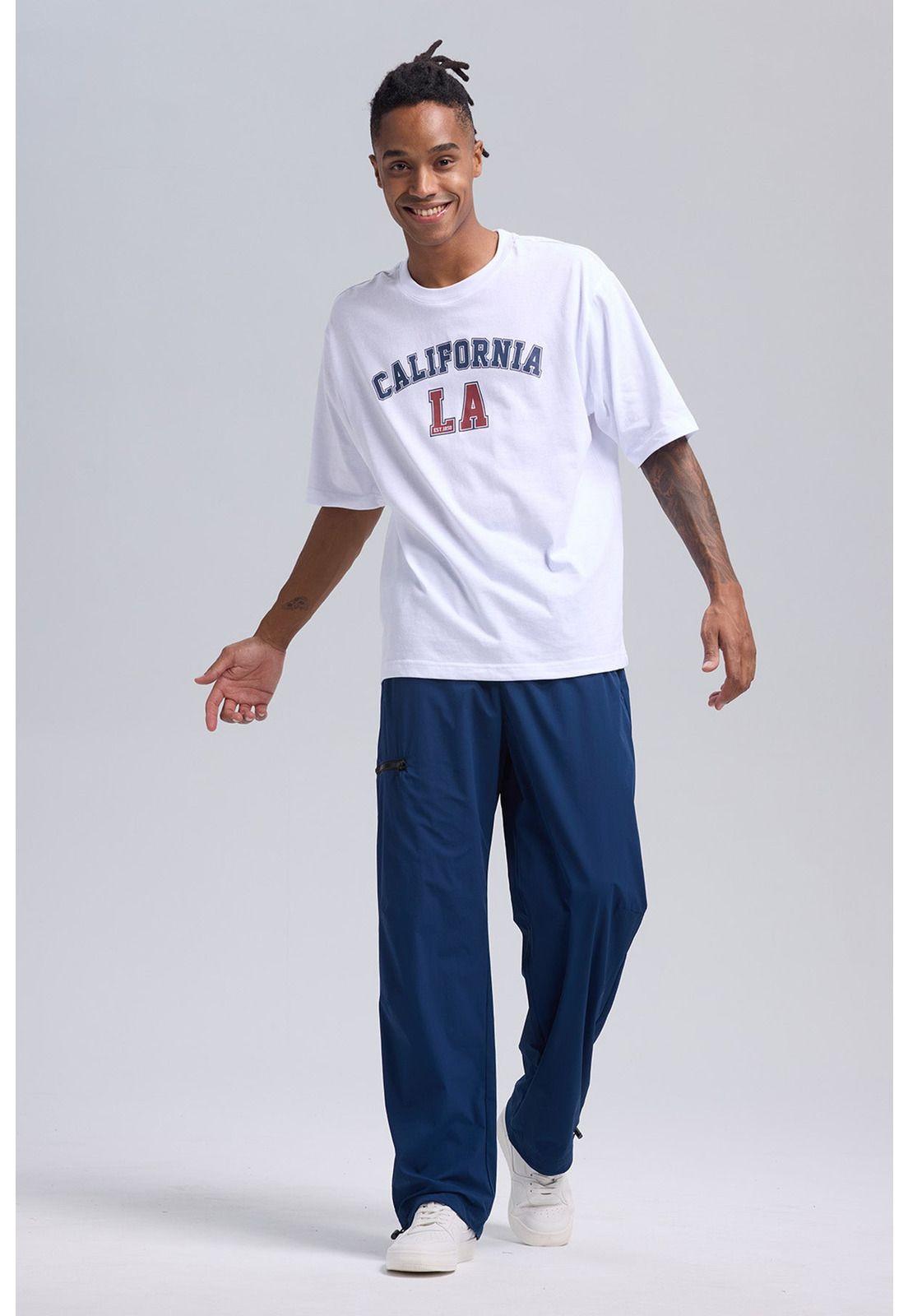 Pantalón Buzo Hombre Aplicación Azul-3