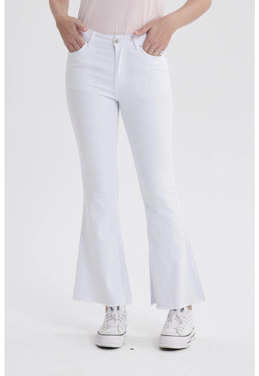Jeans Mujer Flare Monse Blanco-0