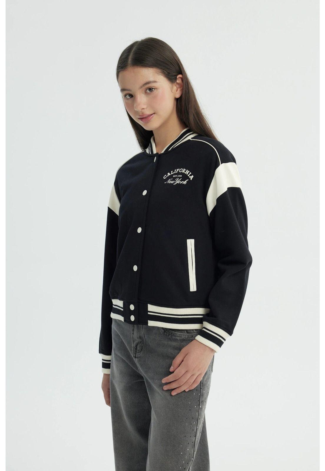 Chaqueta Niña Oversize Negro - lll-1
