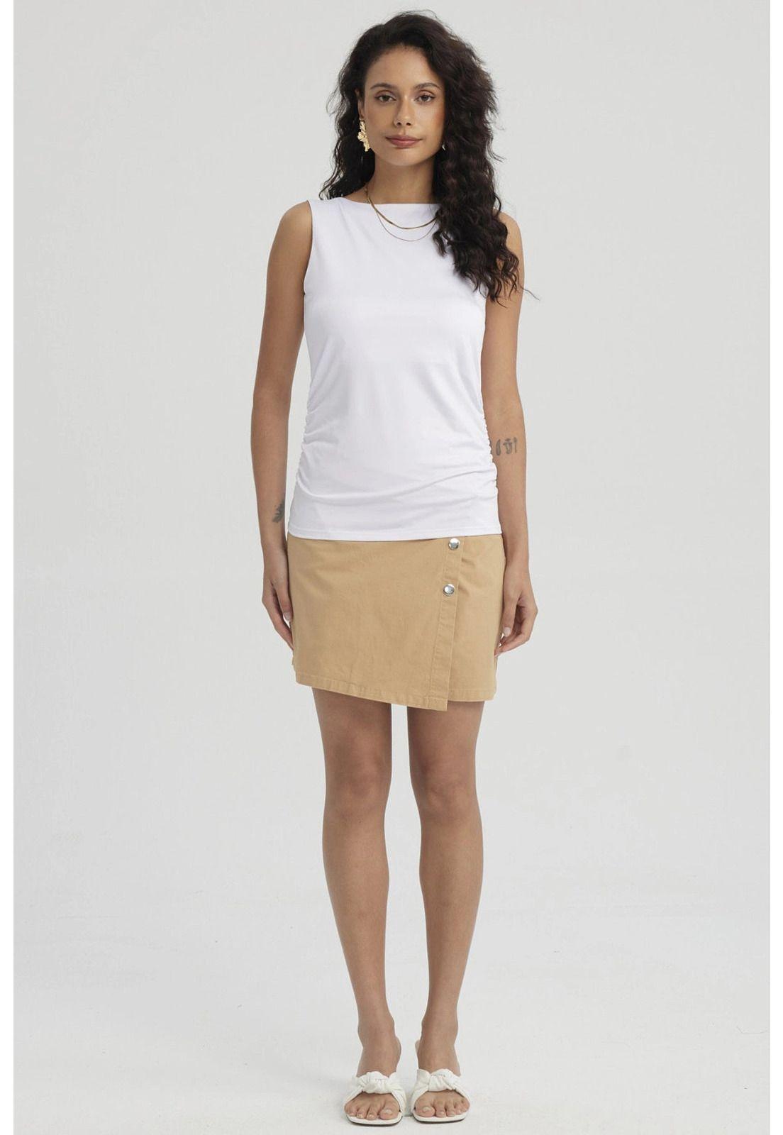 Polera Mujer Doble Capa Delantera Blanco-1