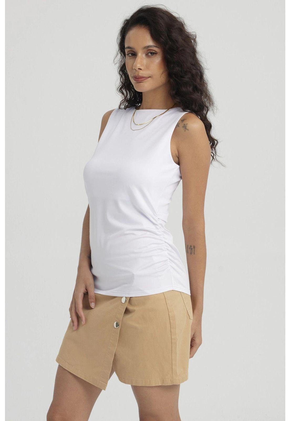 Polera Mujer Doble Capa Delantera Blanco-3