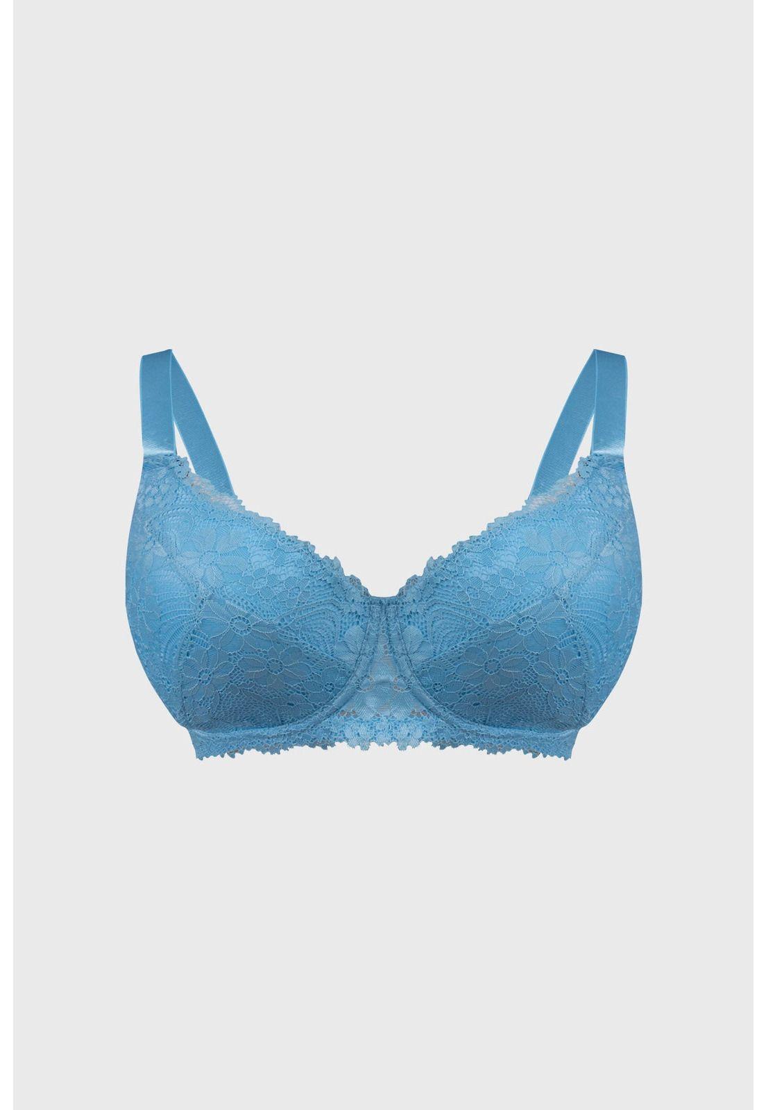 Sostén Mujer Copa Support Full Encaje Celeste-0