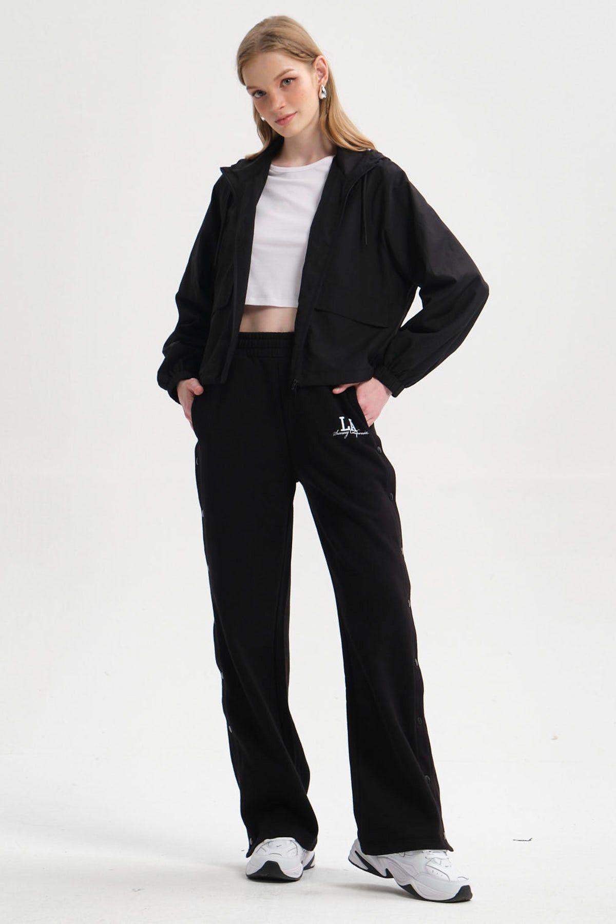 Chaqueta Mujer Cortaviento Negro II-3