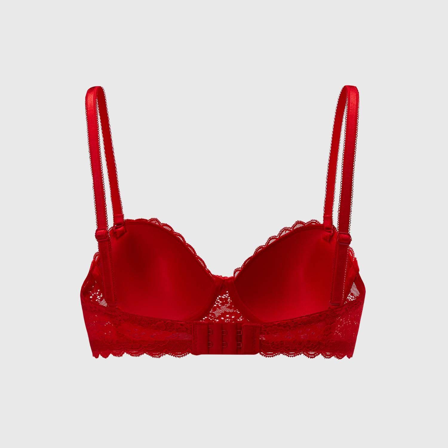 Sostén Mujer Strapless Encaje Rojo Fashion's Park-1