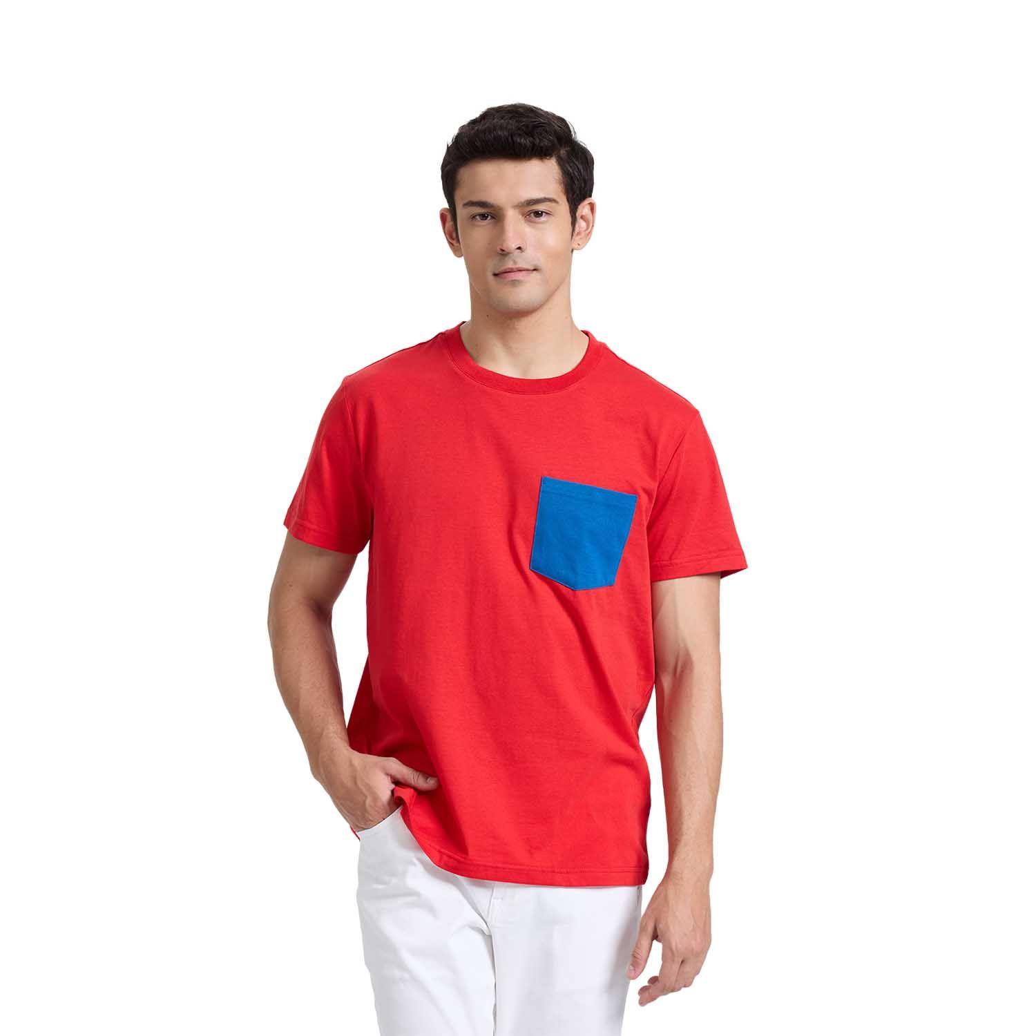 Polera Hombre Con Bolsillo Rojo Fashion's Park-0