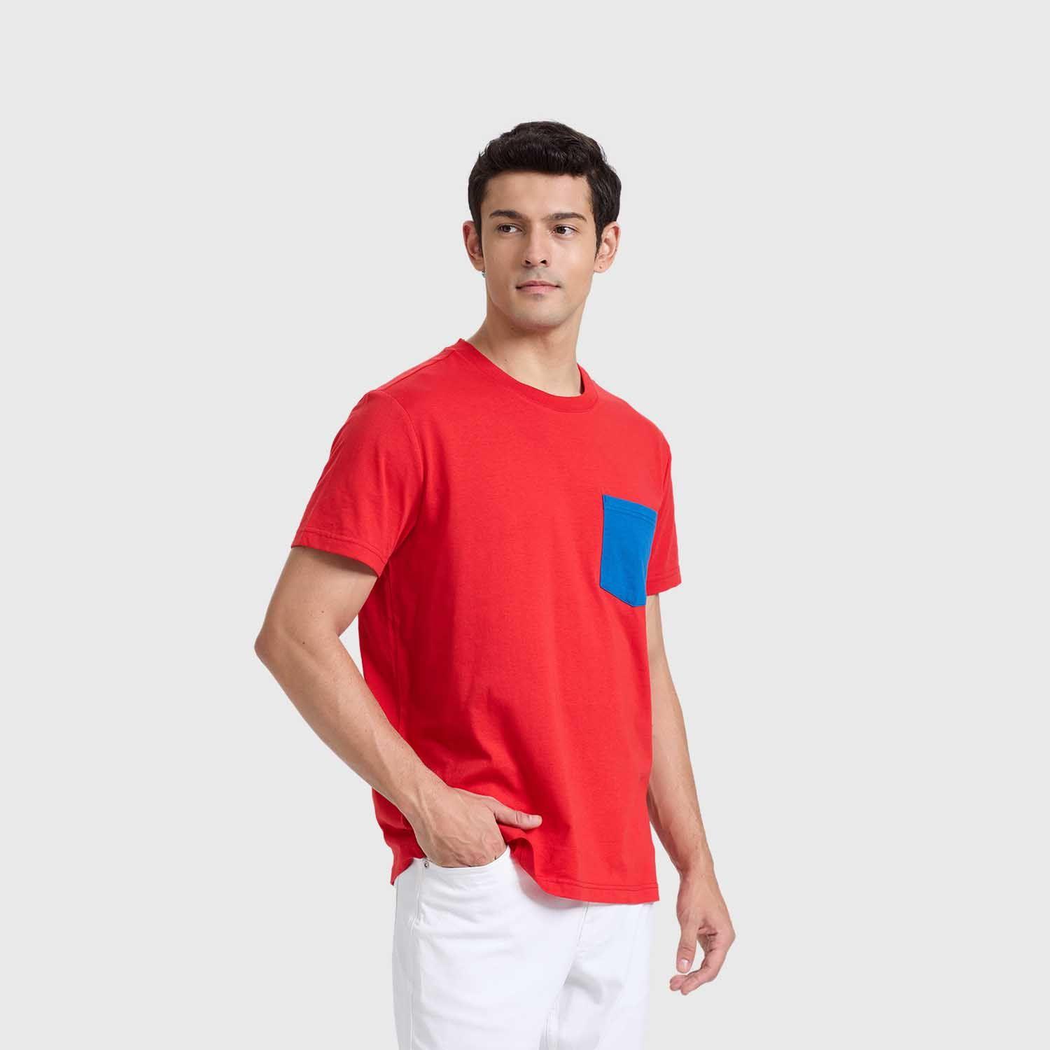 Polera Hombre Con Bolsillo Rojo Fashion's Park-1