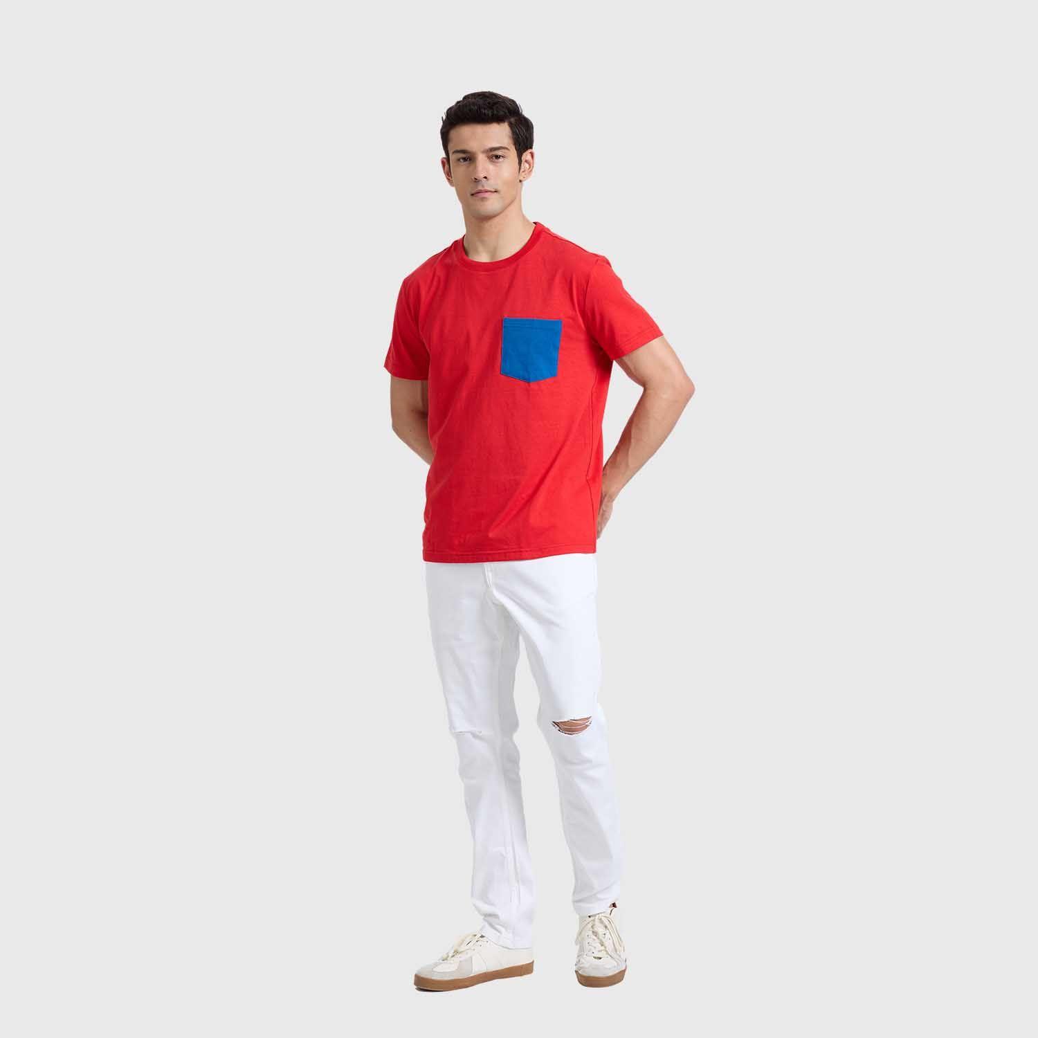 Polera Hombre Con Bolsillo Rojo Fashion's Park-3