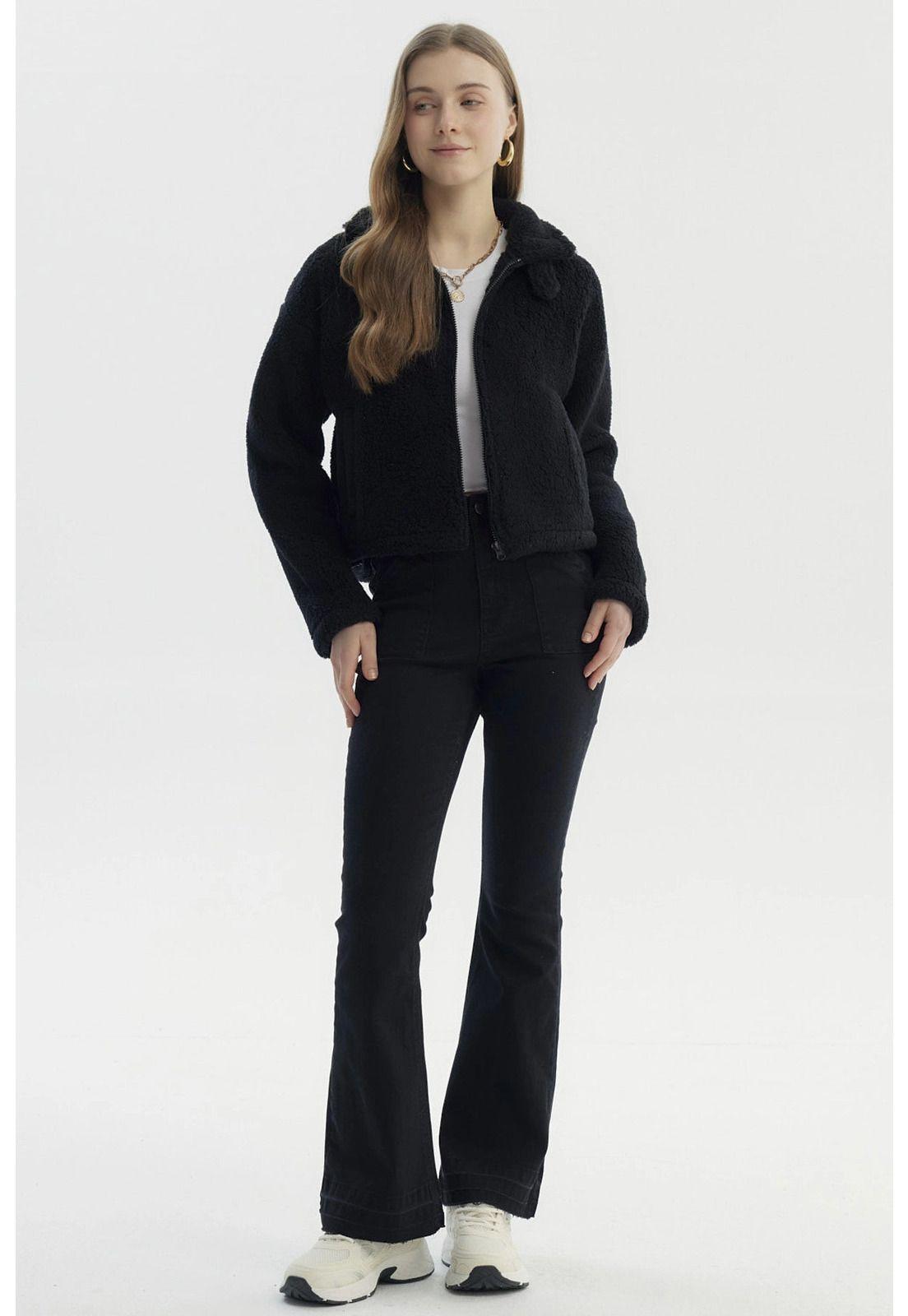 Polar Mujer Peludo Negro - V-3