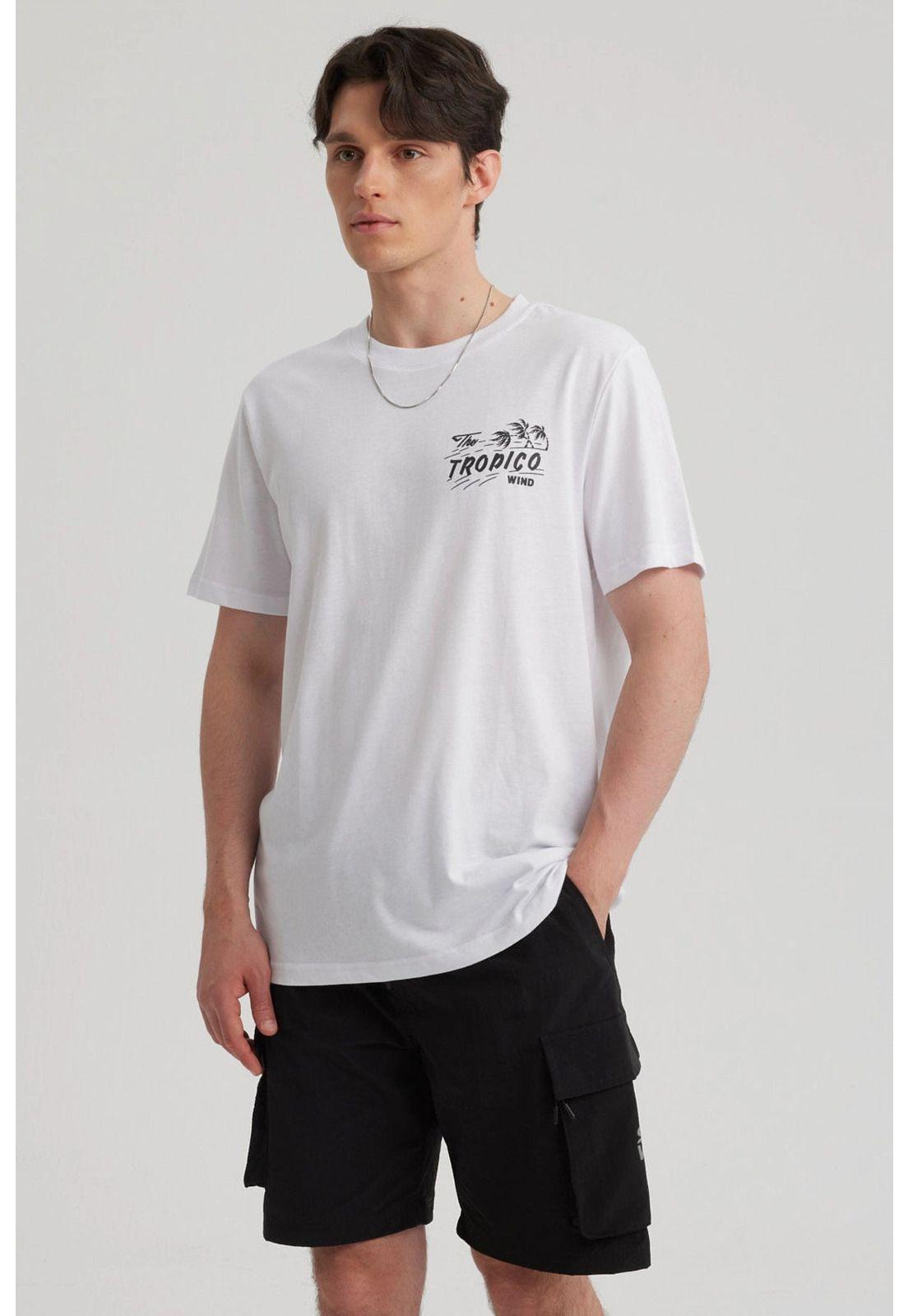 Polera Hombre Print Regular Fit Blanco-0