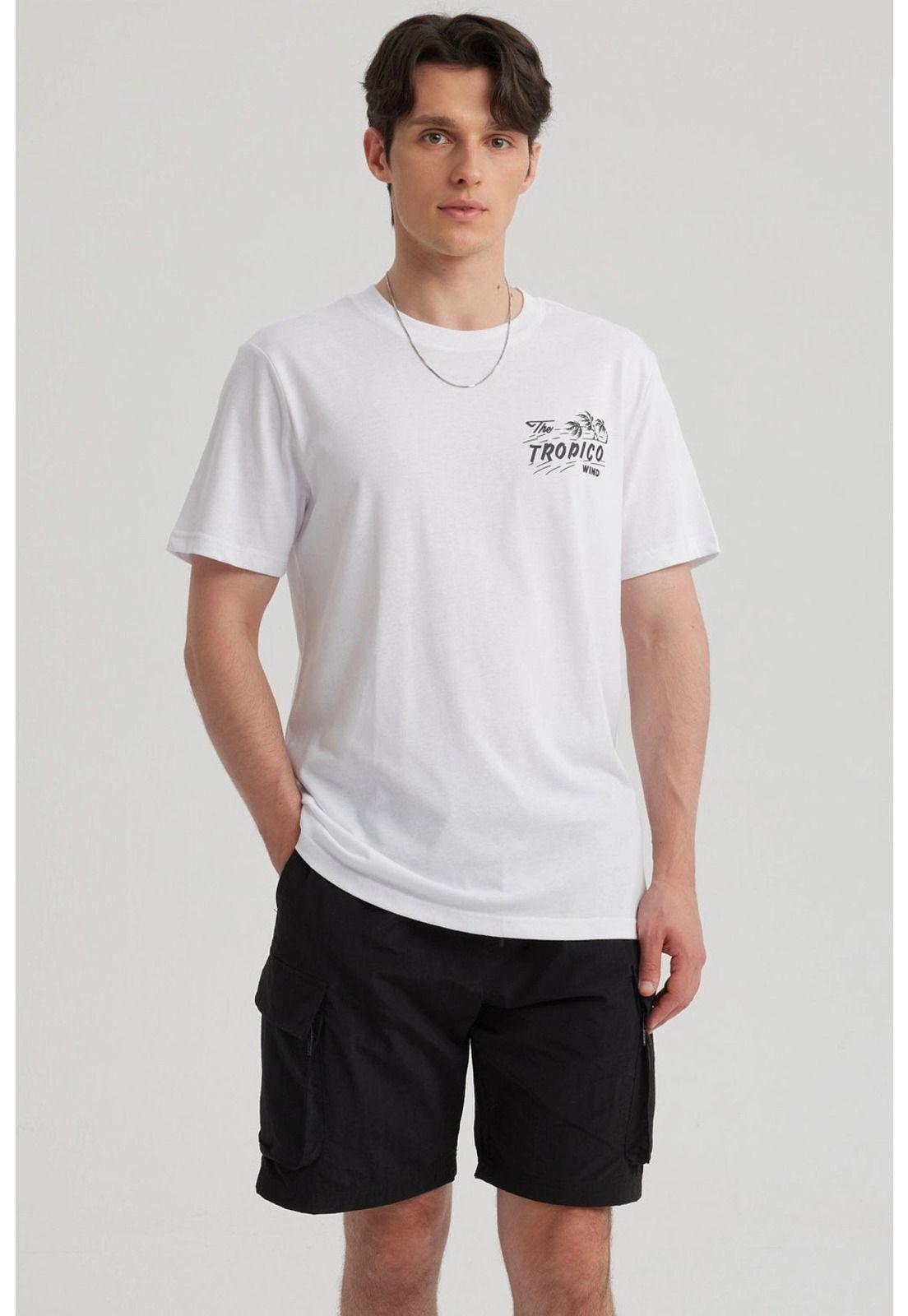 Polera Hombre Print Regular Fit Blanco-5