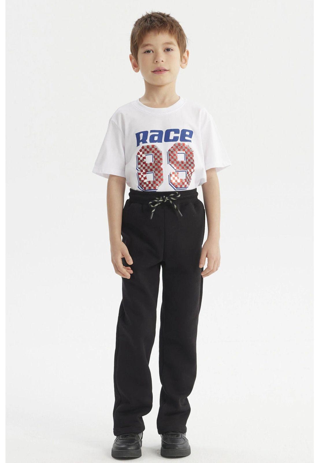 Pantalón Buzo Niño Calce Recto Negro-3