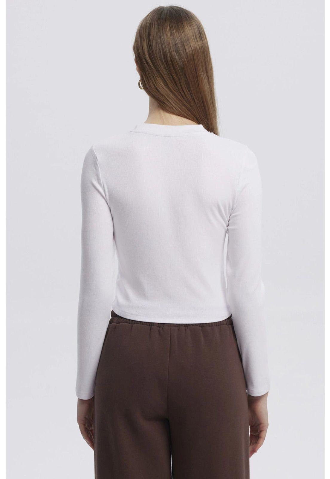 Polera Mujer Mini Print Blanco-2