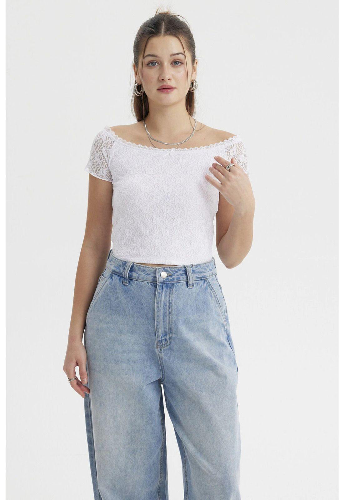 Polera Mujer Bardot Blanco-0