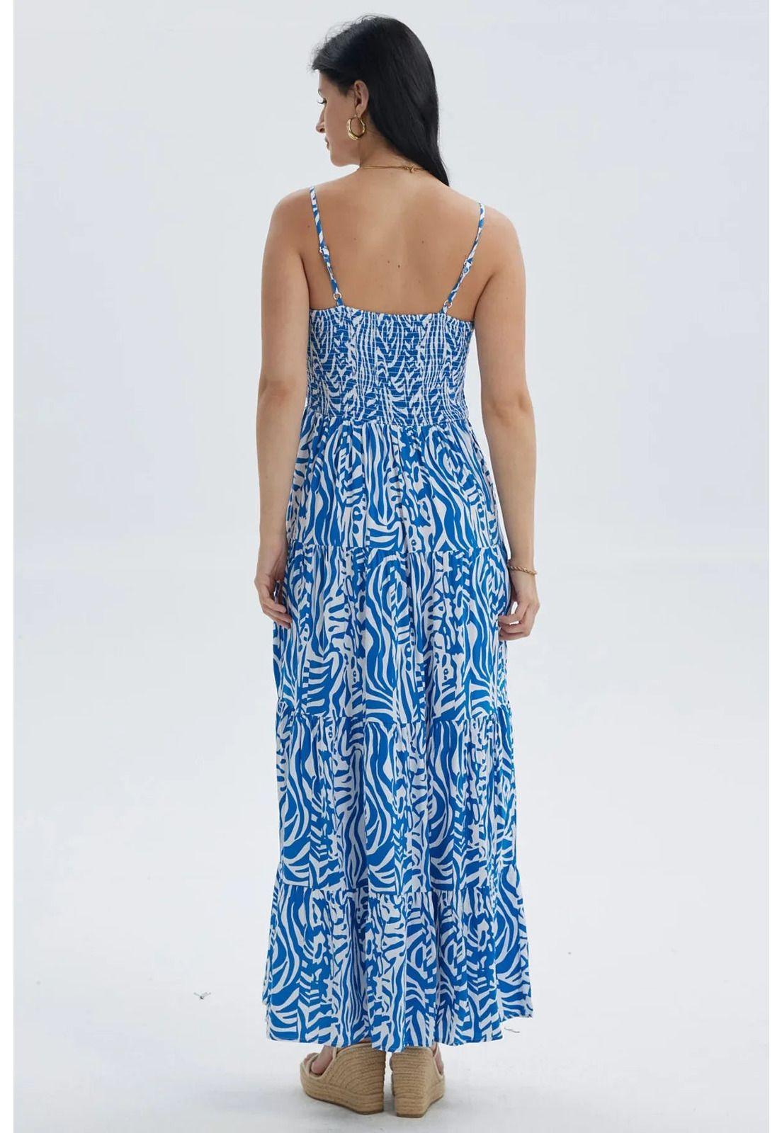 Vestido Mujer Largo Pabilo Azul-3