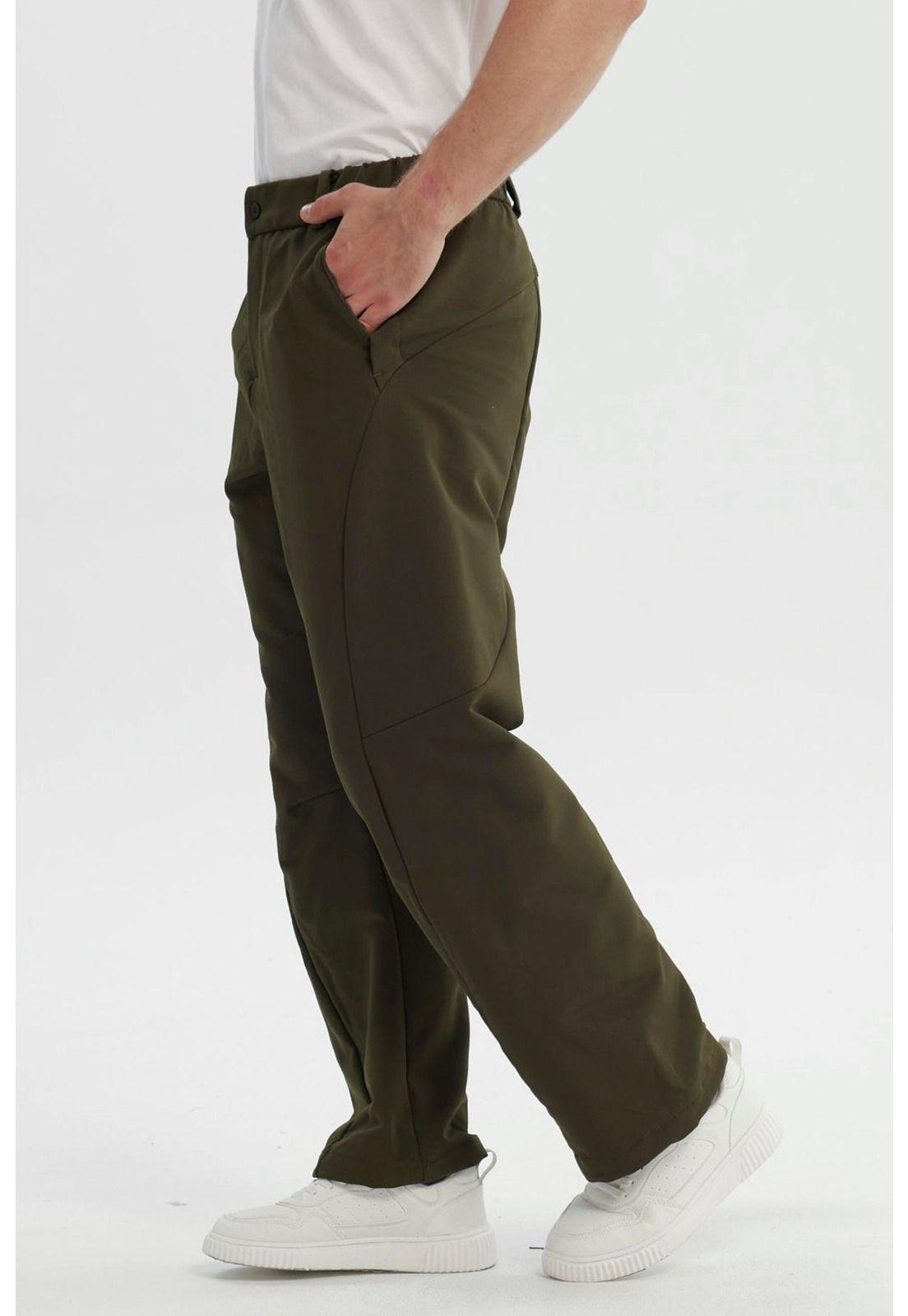 Pantalón Hombre Calce Recto Verde Militar - lll-1