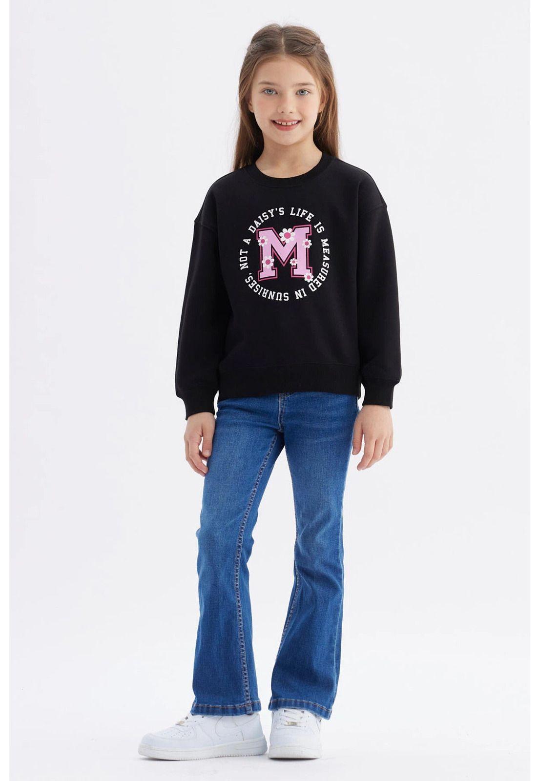 Polerón Niña Básico Print Negro - lll-3
