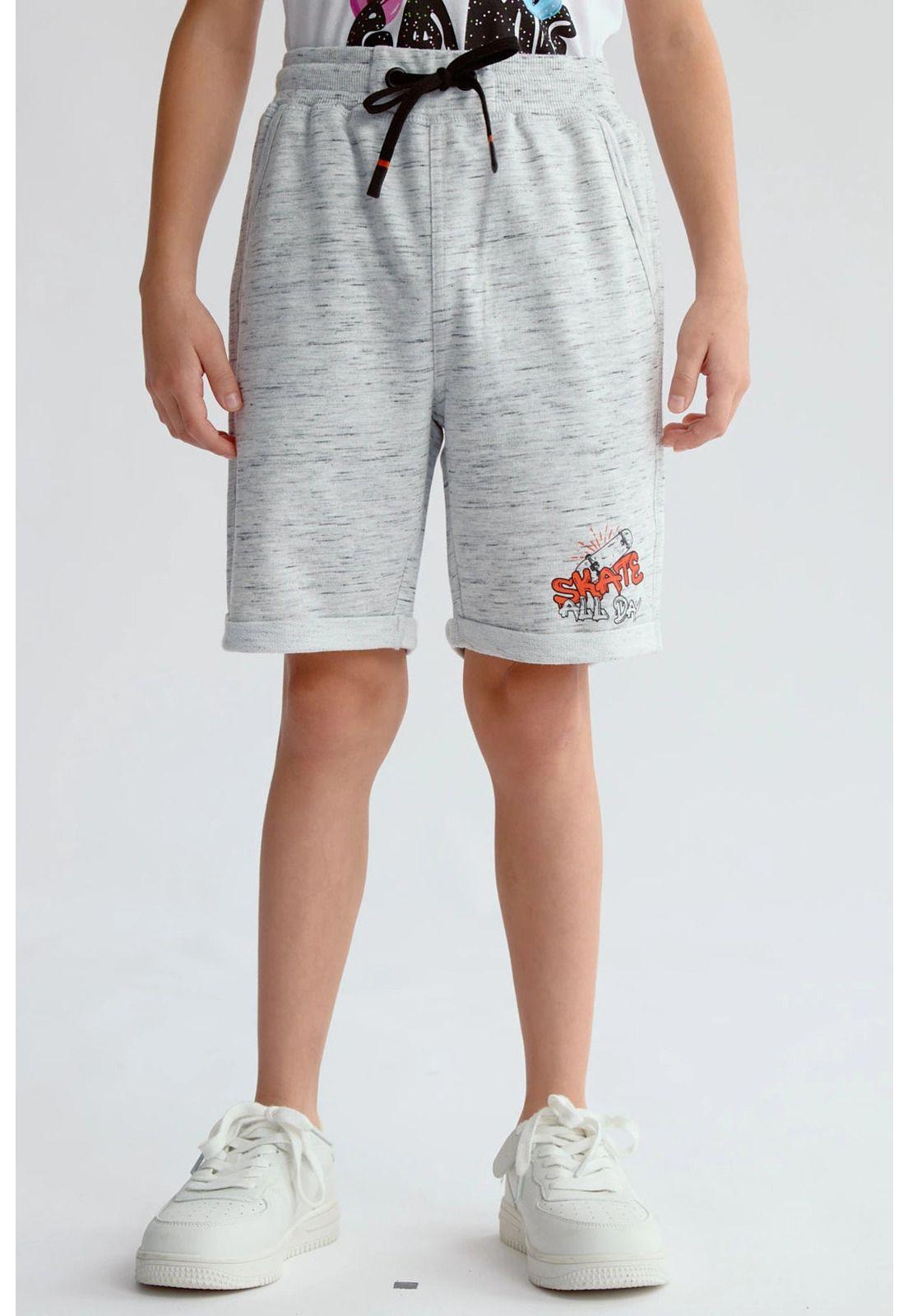 Bermuda Niño Bermuda Básico Gris Melange-0