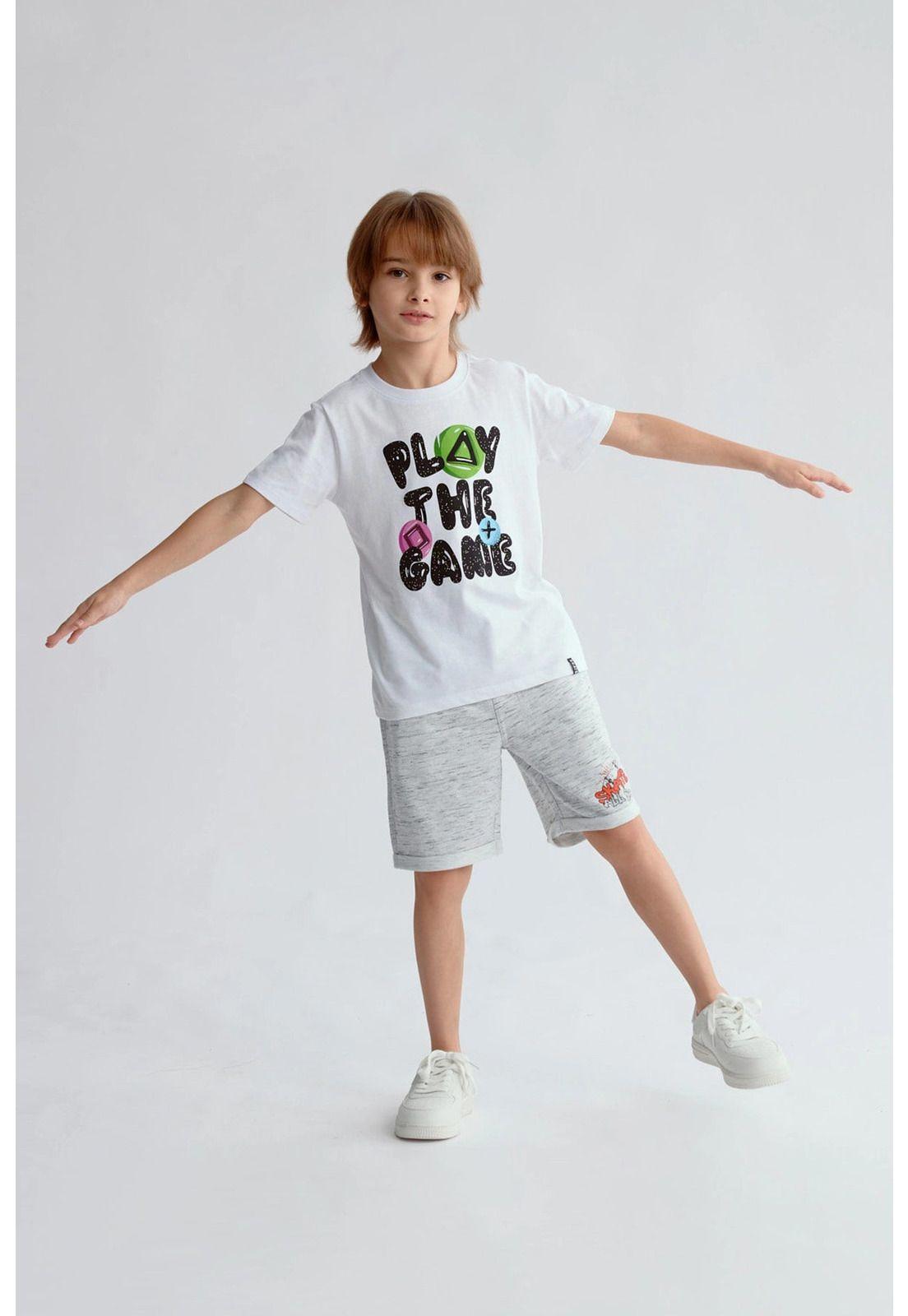 Bermuda Niño Bermuda Básico Gris Melange-3