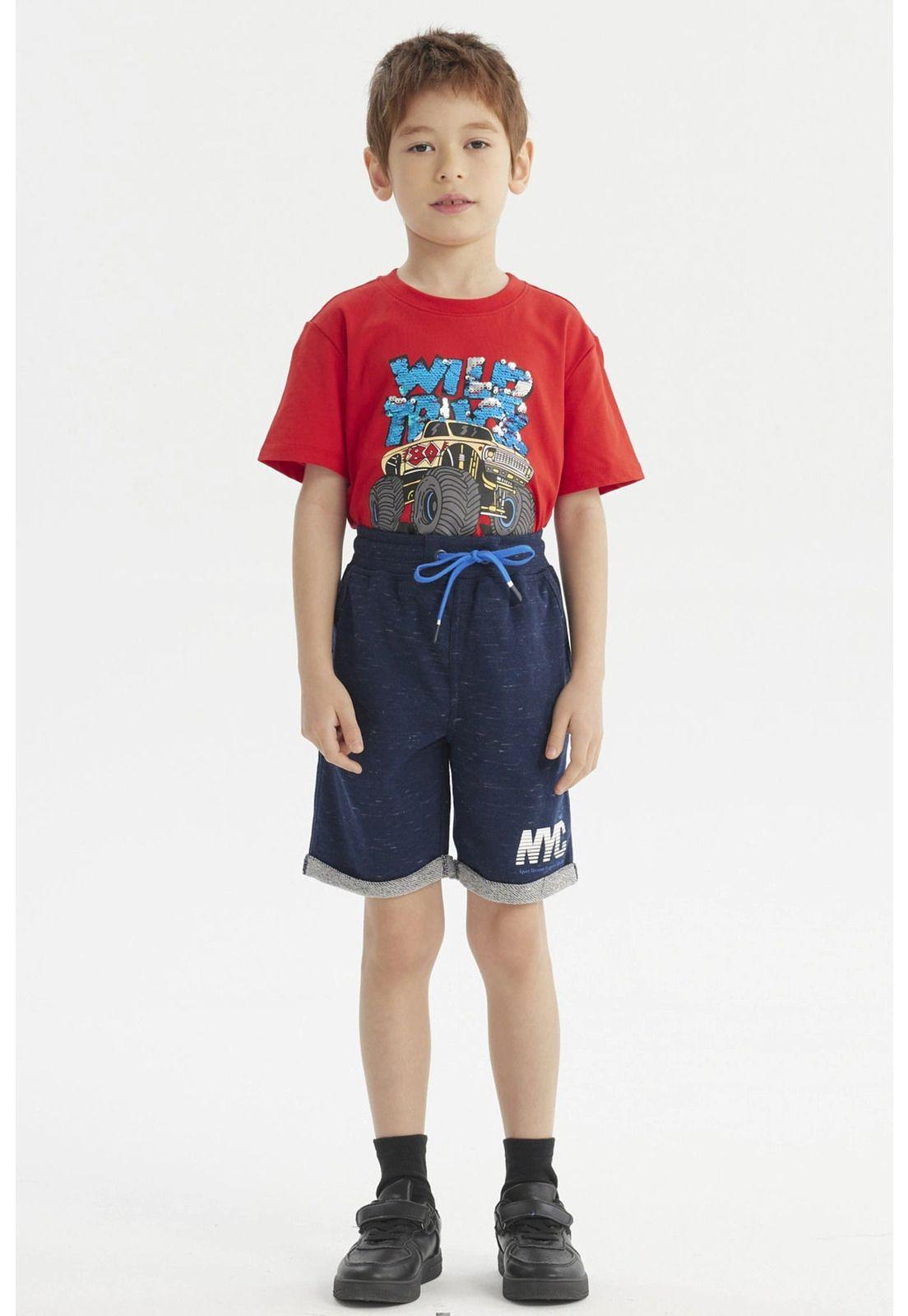 Bermuda Niño Bermuda Básico Azul Oscuro-3