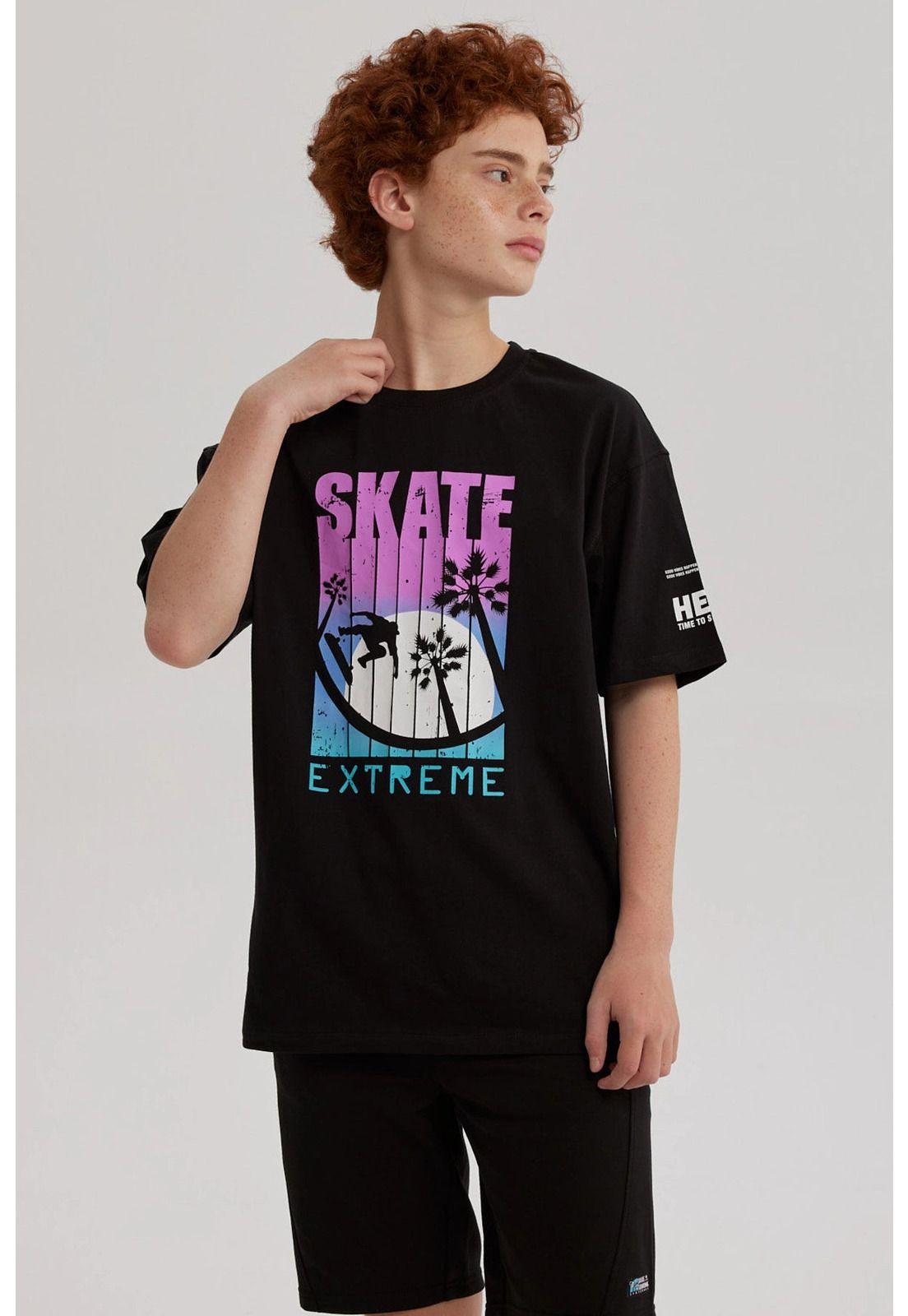 Polera Niño Print Posicional Negro- ll-0